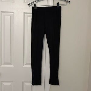 Faded black faux suede leggings